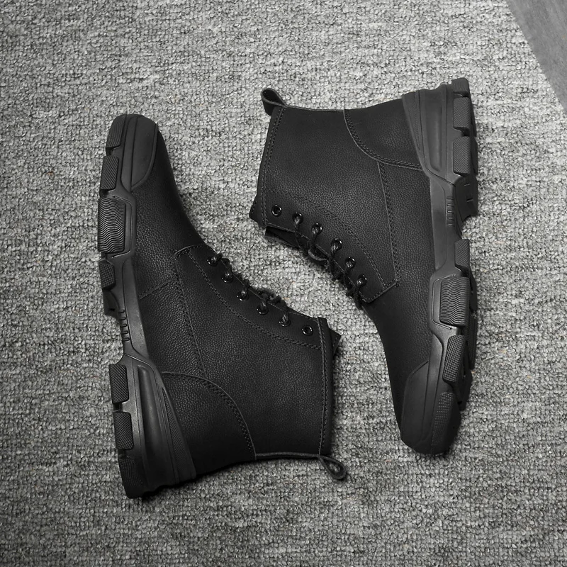 

Winter Men's Boots Warm Boot With Velvet Male Waterproof Shoes Chaussure Mans Casual Shoes For Men Boots Footwear Male Sneakers