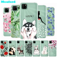 for huawei y5p case y6p y8s y9 cute animal clear soft silicone tpu back cover for huawei y6p phone case dra lx9 y 5p case bumper