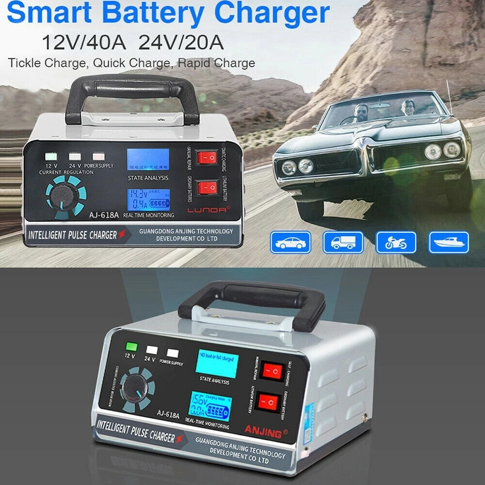 400w 12v24v car battery charger five stage repair charging 130v 250v fast charging winter automatic high power car charger free global shipping