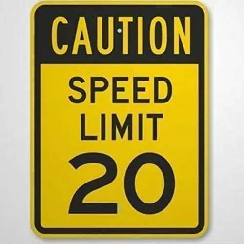 

Warning Sign Caution - Speed Limit MPH Road Sign Business Sign Warning Signs Metal Sign