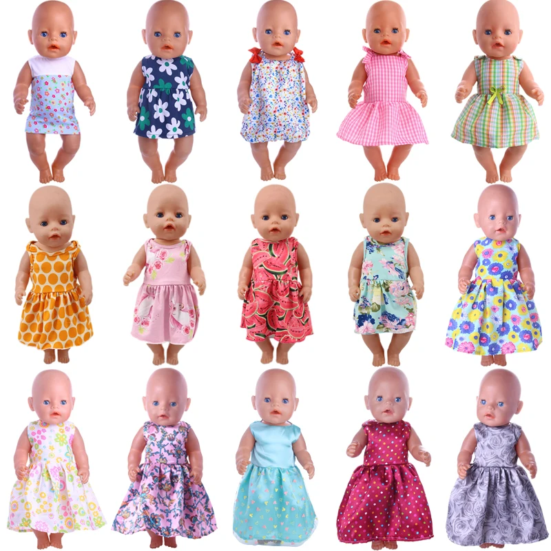 

Doll Clothes Strapless Dress Skirt Fit 18 Inch American&43Cm Baby New Born Reborn Doll Our Generation Christmas Russia Girl