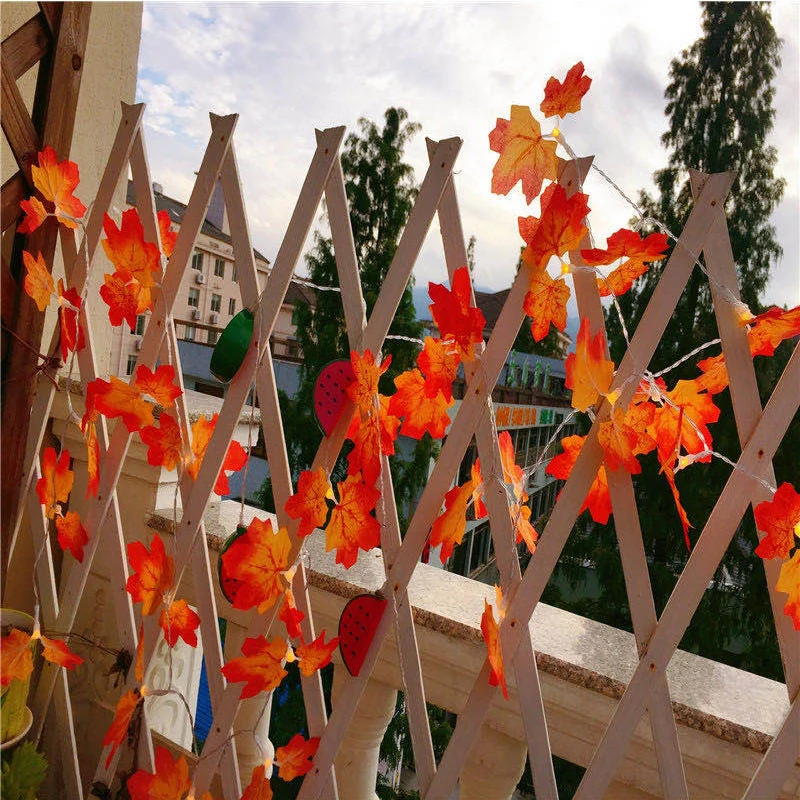 

AC 220в-220в Power ed 5 м-10 м, теплый белый кленовый лист, лампа-гирлянда, Рождественское украшение, освещение для сада, стандарт ЕС, США, Вилка питания