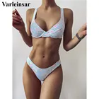 2021 цветочный бикини пуш-ап купальный костюм женский комплект из двух предметов бикини с бюстгальтером чашка купальный костюм для купания леди V2685