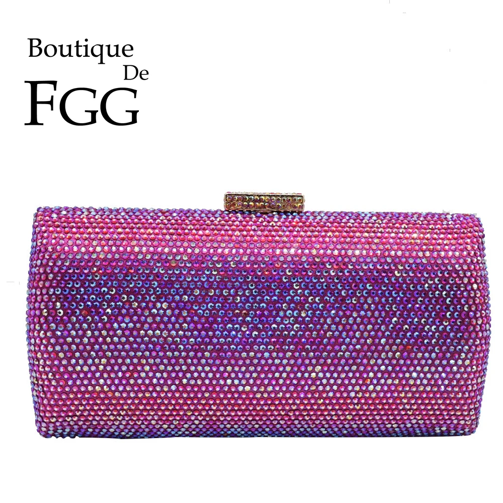 Женская вечерняя сумочка Boutique De FGG маленькая сумка-клатч цвета фуксии с