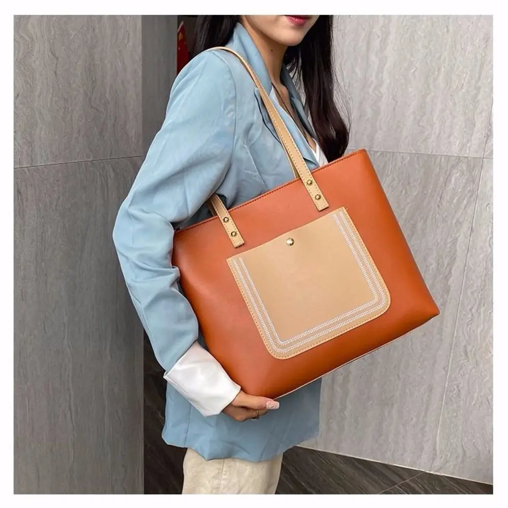 

2021 New Luxury Zipper Women Tote Bag Trendy PU Leather Ladies Shoulder Bag Fashion Large-capacity Female Wallet Handbag