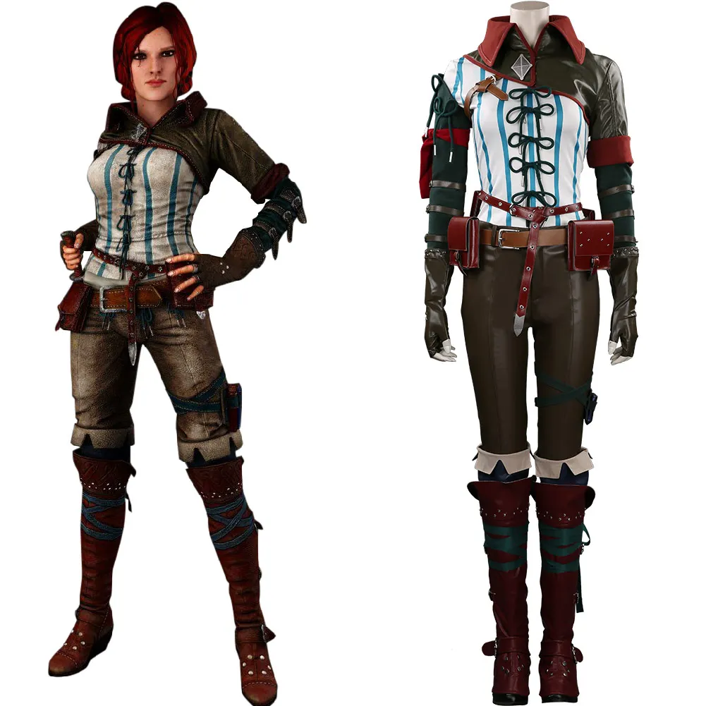 

Triss Merigold Cosplay Costume Outfits Halloween Carnival Suit