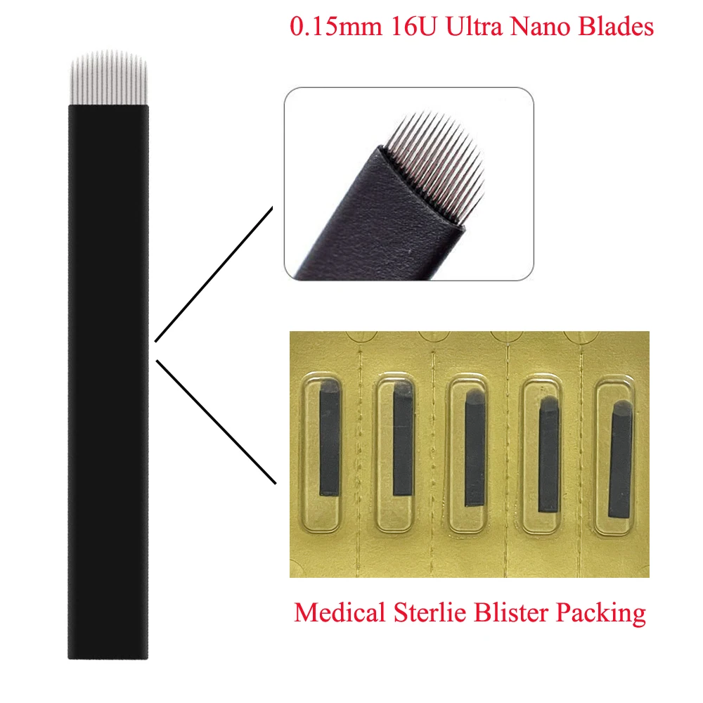 0.15mm 18U Ultra Nano Microblading Needle Blades 50pcs |