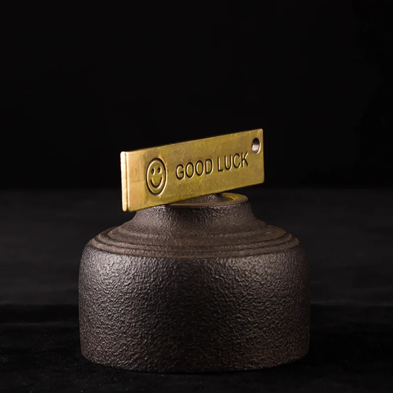 Брелоки из чистой меди с линейкой на удачу подвески ювелирные изделия винтажные