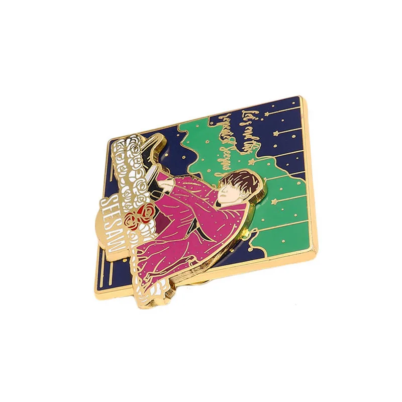 1 шт. Bangtan Pin качели Броши давайте завершить эту секутся игровые значки