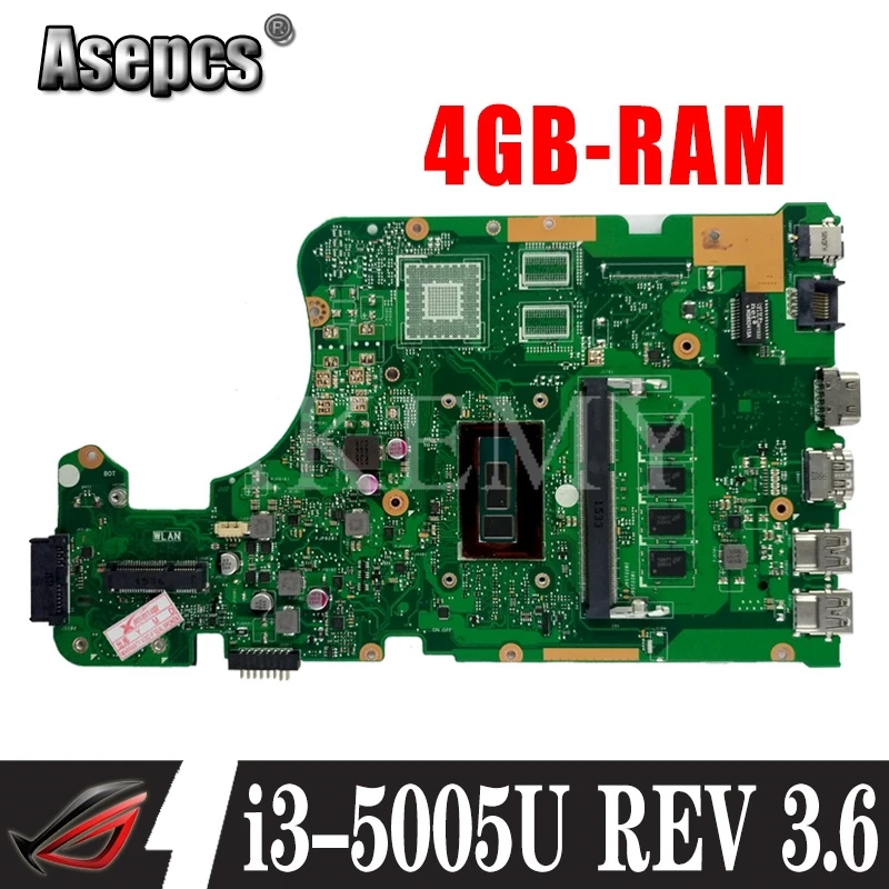 X555LD REV 3 6 X555LAB материнская плата для For Asus X555LJ X555LB X555LA X555L ноутбука тест Ok i3-5005U 4GB-RAM GM