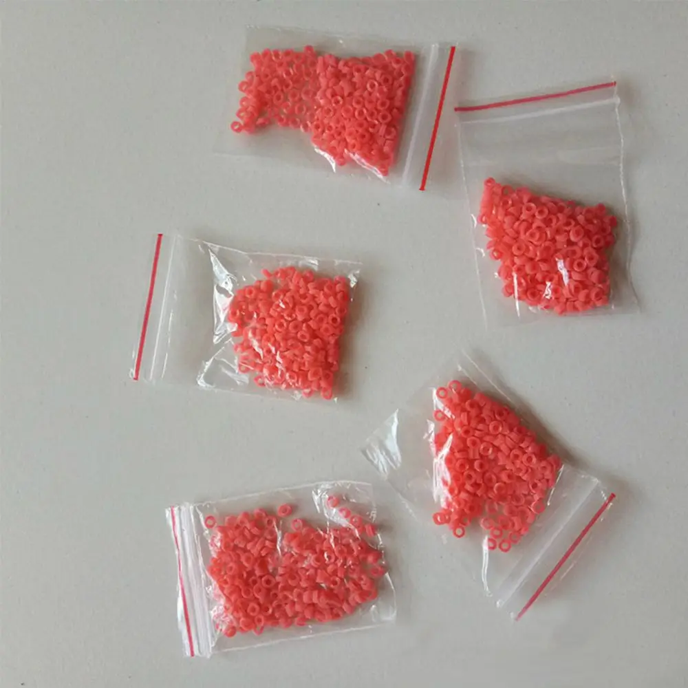 2600PCS/13bags Red Fishing Accessories Fish Tackle Rubber Bands For Fishing Bloodworm Bait Granulator Bait