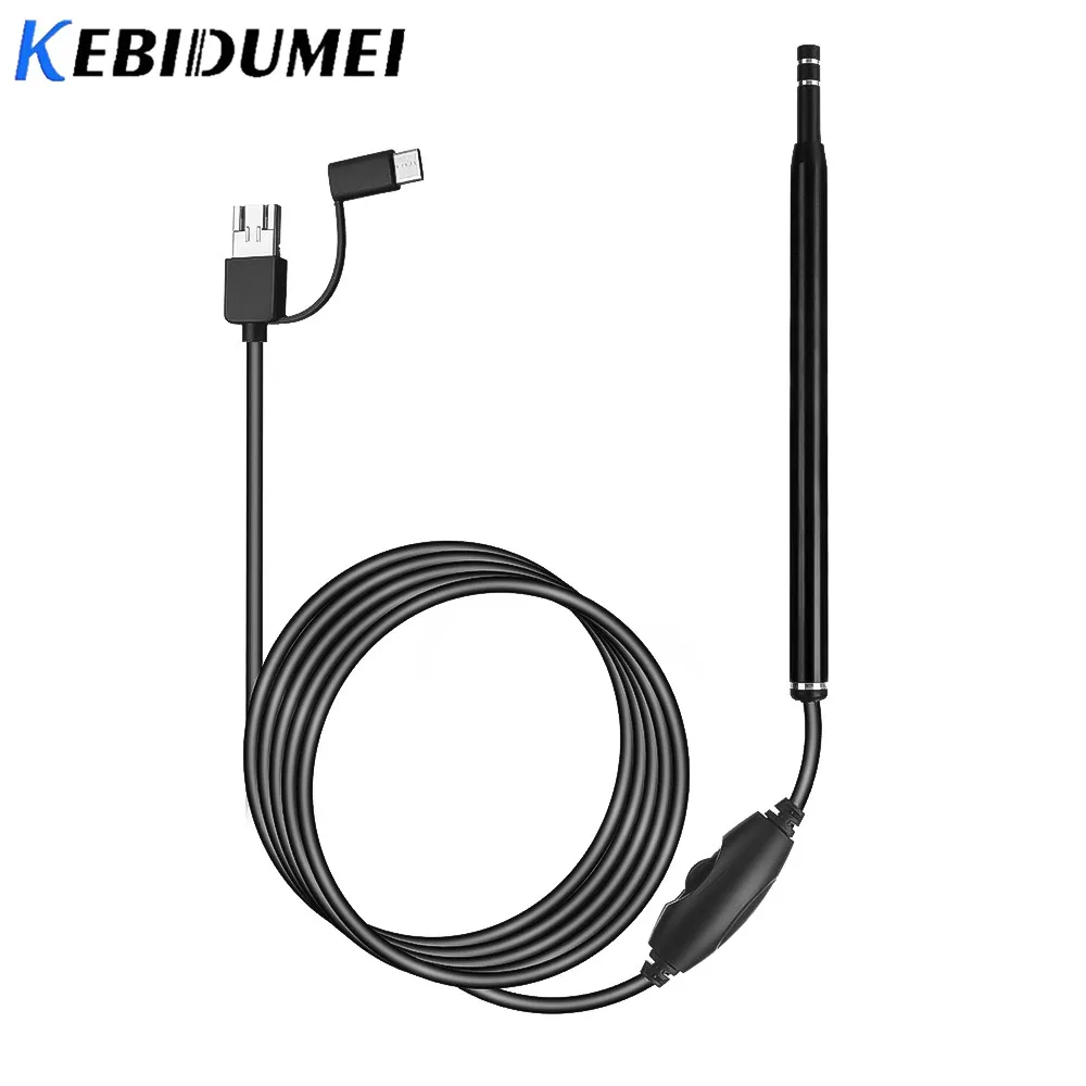 3 в 1 эндоскоп для чистки ушей камера визуальная Ушная ложка USB 5 мм мини Android