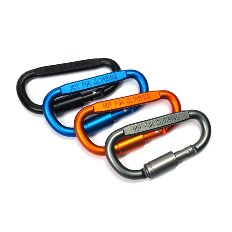 1 шт. алюминиевый сплав d-кольцо замок карабин клип брелок на веревке спасательный