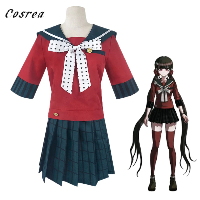 

Аниме Danganronpa Косплэй костюм убийства гармонию с топом и юбкой парик Монокума Маки Harukawa школьная униформа для женщин и девочек