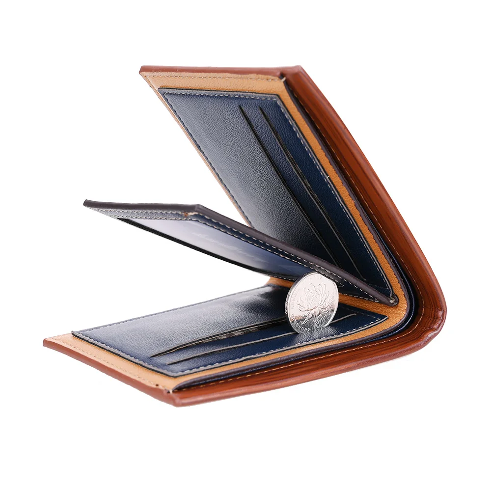 Gemeer Ретро стиль мужской кожаный Роскошный кошелек короткий тонкий мужские