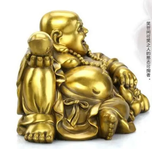 Изысканная латунная Тыква для богатства юаня Бао кошелек жаба счастливый смех