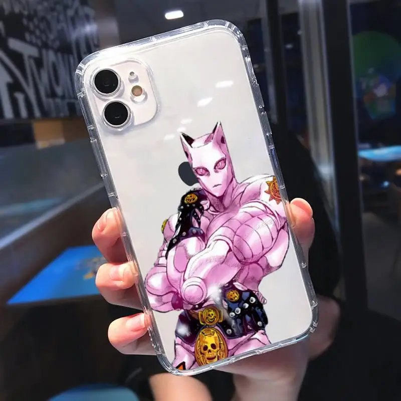 

Jojo's Bizarre Adventure Anime Phone Case Transparent for iPhone 11 12 mini pro XS MAX 8 7 6 6S Plus X 5S SE 2020 XR