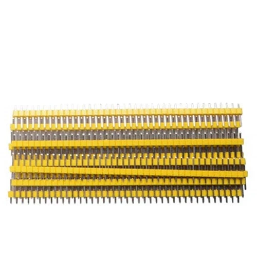 10Pcs-M-M-Yellow 40 Pin 1x40 Однорядный мужской и женский 2,54 ломаемый штыревой разъем PCB JST разъем полосы для Arduino черный - Цвет: 10Pcs-M-M-Yellow