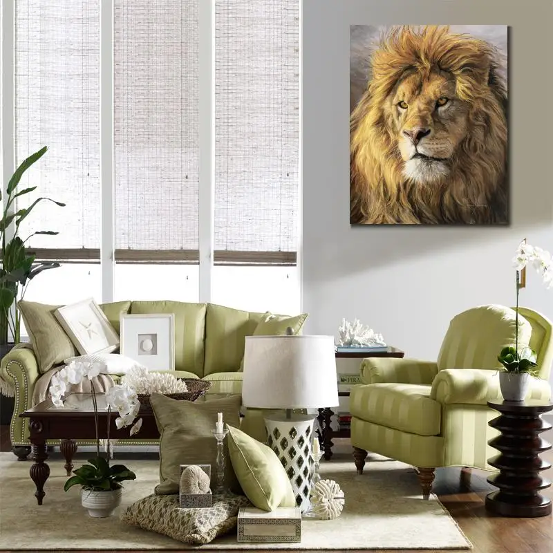 Wall Art портрет льва масло Картины на холсте современных животных картин для