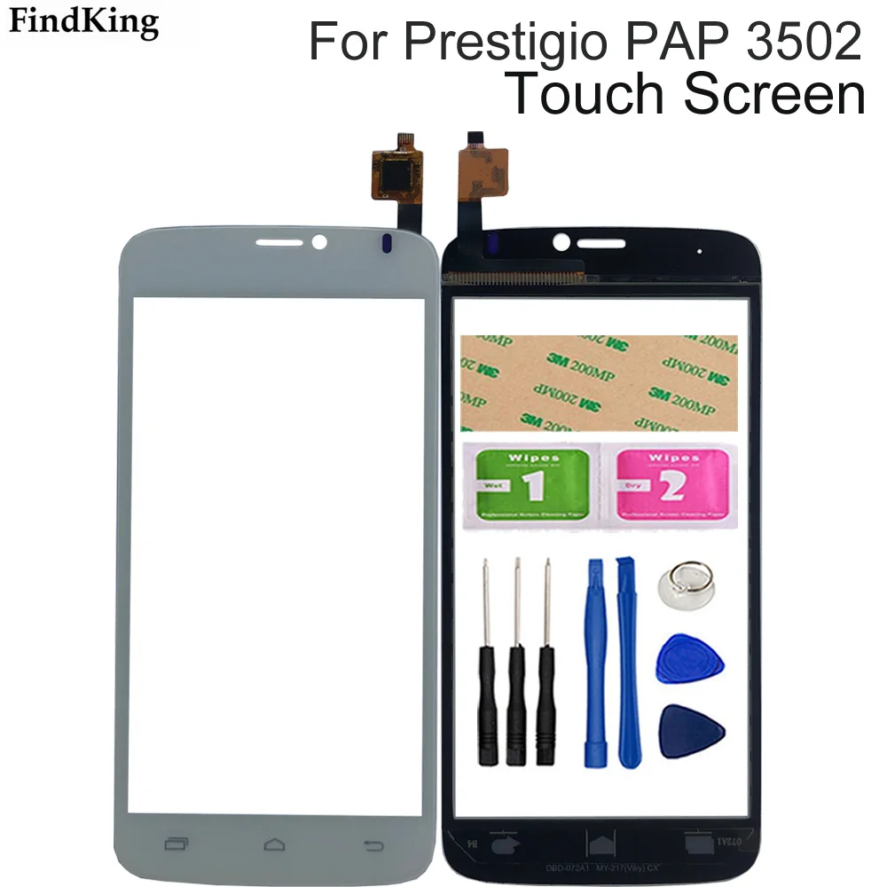 

Touch Screen For Prestigio MultiPhone PAP3502 PAP 3502 DUO Smartphone Front Screen Digitizer Panel Lens Sensor Tools Adhesive