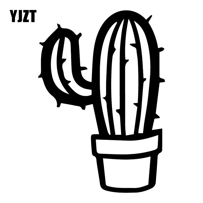 

YJZT 11.7X16.8CM Cactus Plant Creative Bumper Decals Scratch Occlusion Car Sticker C25-0345