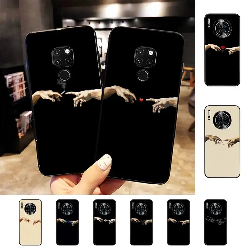 

David Finger Art Aesthetic Hand Phone Case For Huawei Nova 3I 3E mate 20lite 20Pro 10lite Luxury funda case