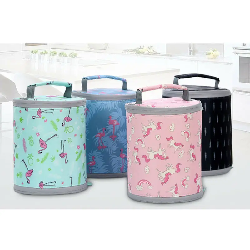 Insulated Cartoon Printed Lunch Bag For Women Men Kids Thermos Cooler Tote Purse Camping Picnic Food Box | Багаж и сумки