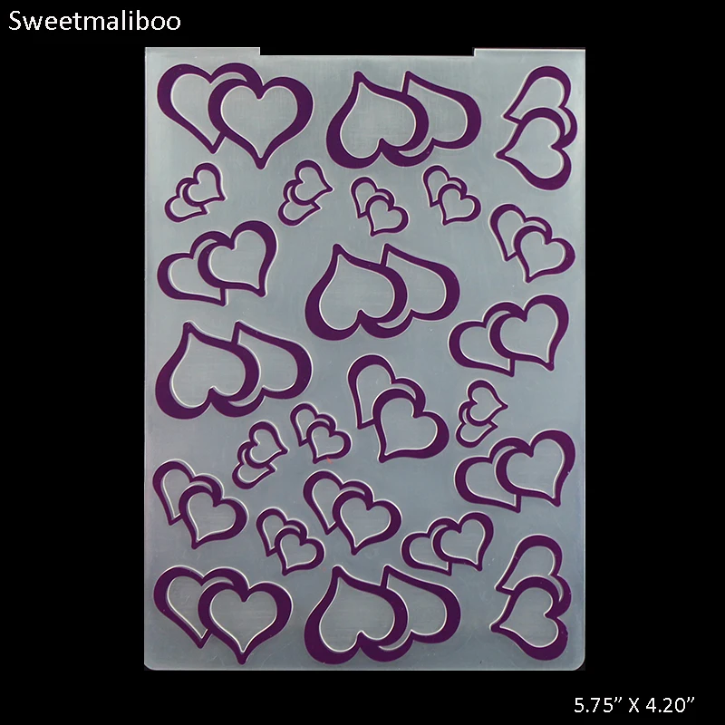 Сердца папки для тиснения Сделай Сам изготовление бумажных карт ремесло