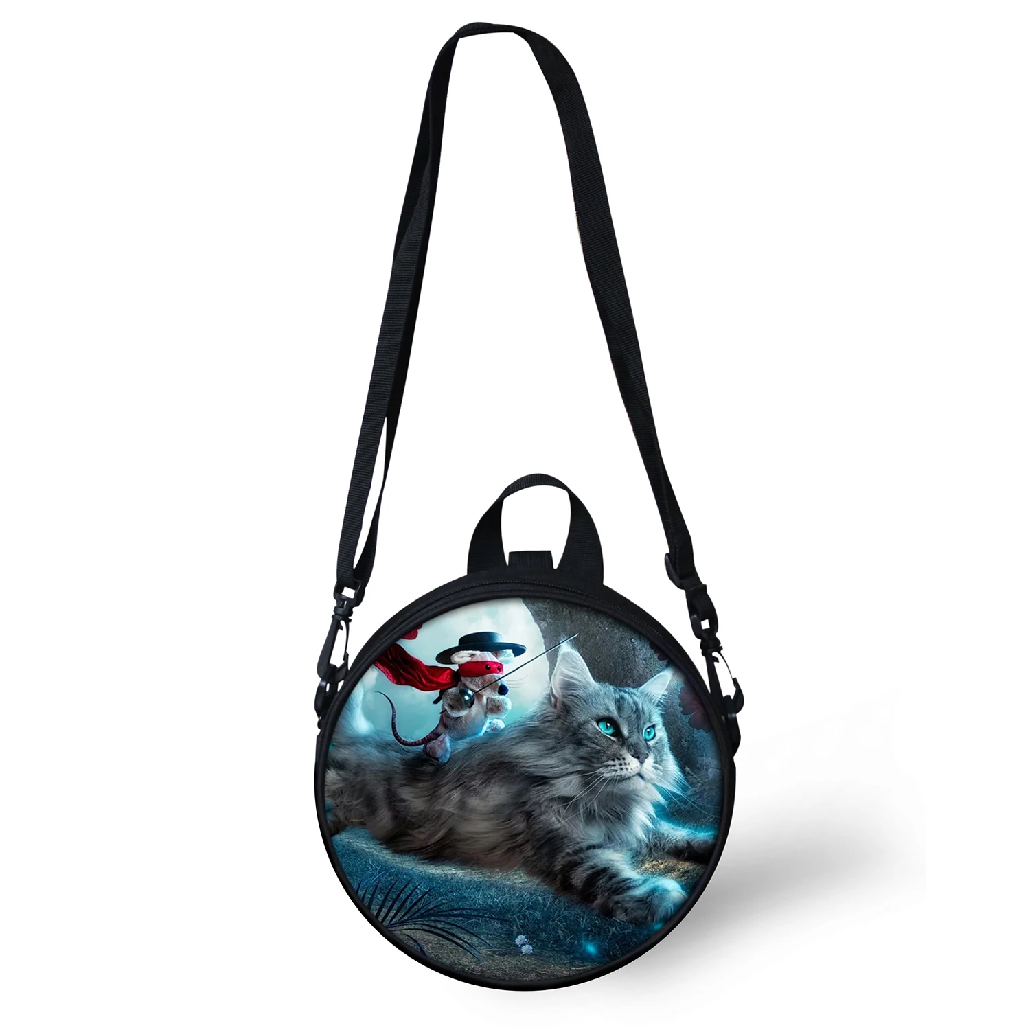 Винтажная круглая сумка на плечо в готическом стиле для девочек подростков