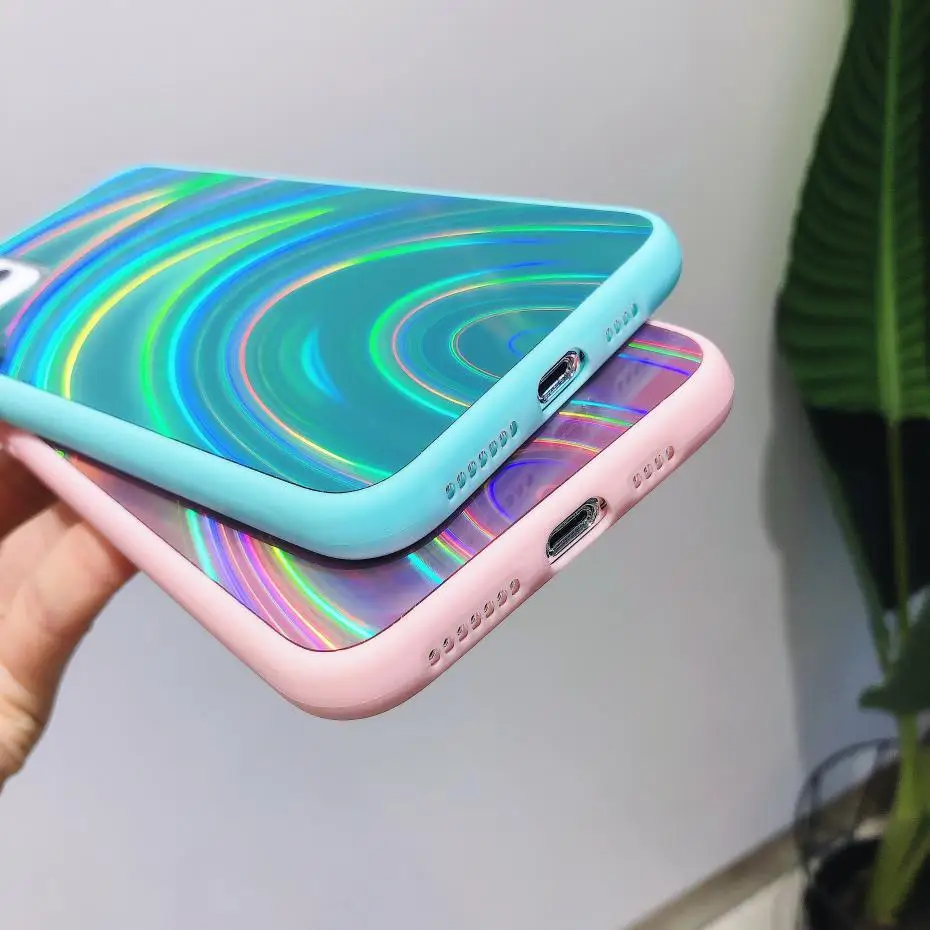 

fashion bling rainbow female Couple Phone Cover Case For Iphone X 11 pro Xs Max Xr 10 8 7 6 6s Plus Luxury Soft Coque Fundas