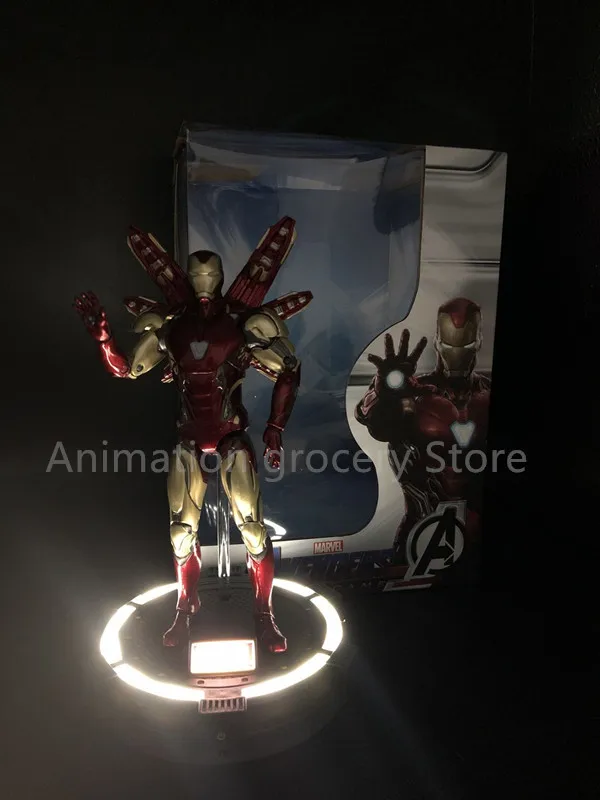 18 см Новый Фильм Мстители Endgame Железный человек MK85 база с подсветкой и