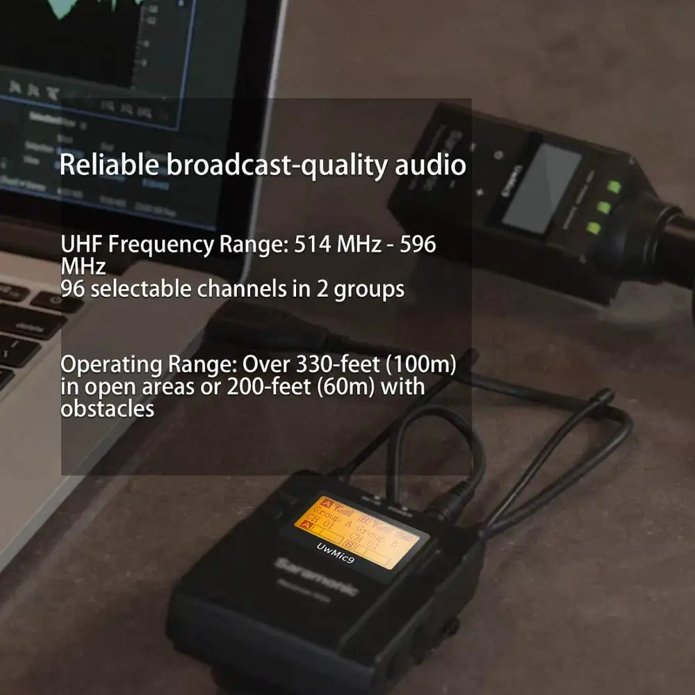 Saramonic UWMIC9 Kit5/kit6 УВЧ беспроводной петличный микрофон с функцией аудио монитора
