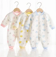 soft baby clothes set new quilted baby one piece pure cotton three layer warm clothes newborn boys and girls clothes 2 piece set