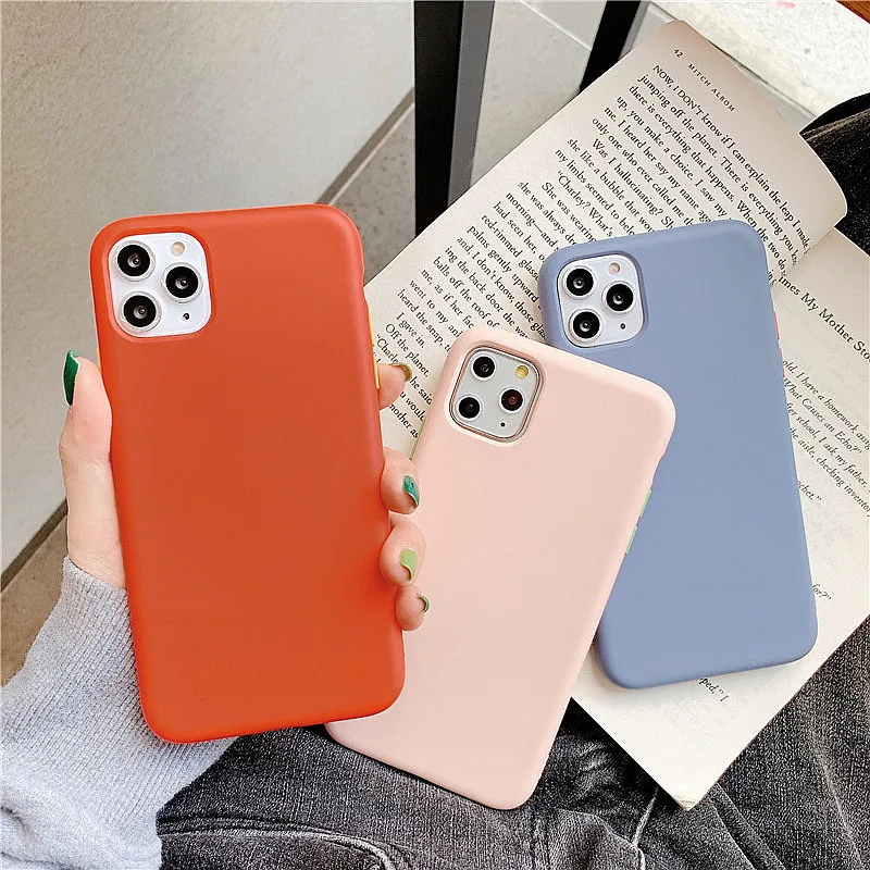Однотонный силиконовый чехол для Iphone 11 Pro Max X Xr Xs 7 8 Plus простой мягкий