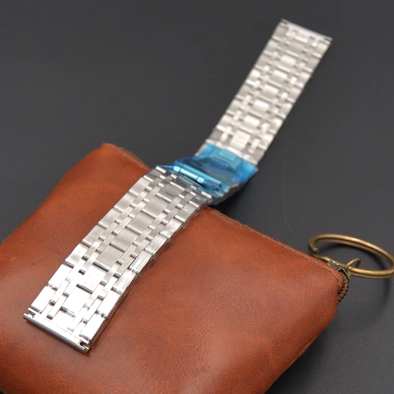 Ремешок для часов из нержавеющей стали с серебряной застежкой бабочкой ремешок