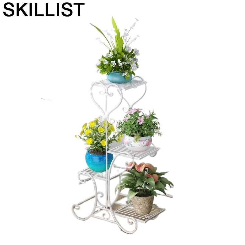 

Metal Scaffali In Metallo A Ripiani Garten Dekoration Saksisi Mensola Porta Piante Stand Balkon Balcon Flower Plant Shelf