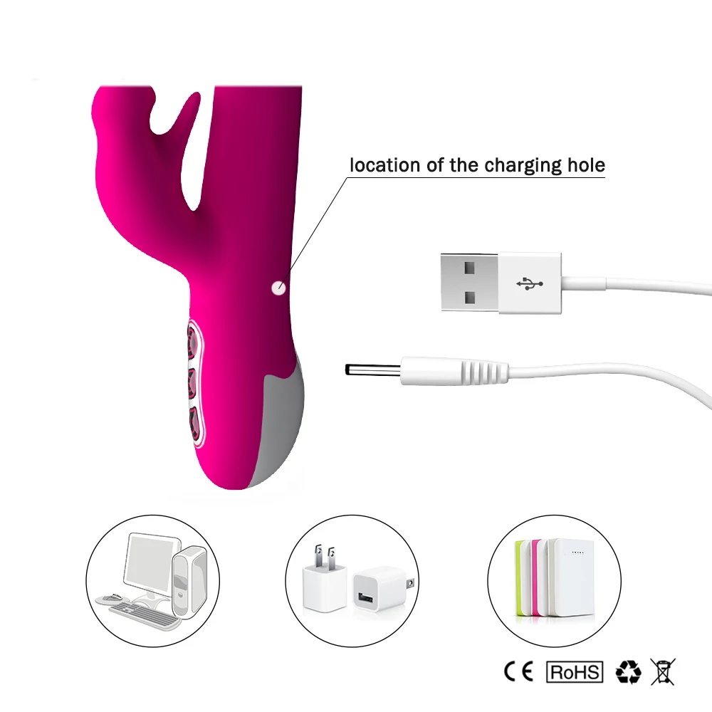 Двойной Кролик вибратор G Spot вагинальный клиторальный стимулятор фаллоимитатор
