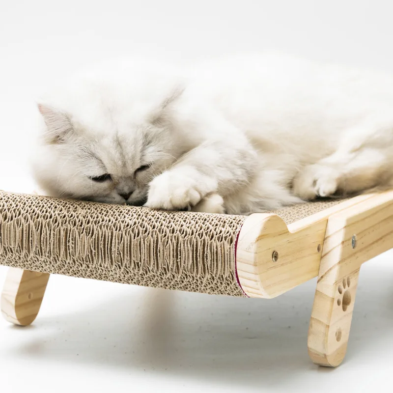 

Solid Wood Anti Cat Scratcher Protectors Cat Scratch Board Claw Grinder Corrugated Cardboard Nest Vertical Sofa Protection Toy