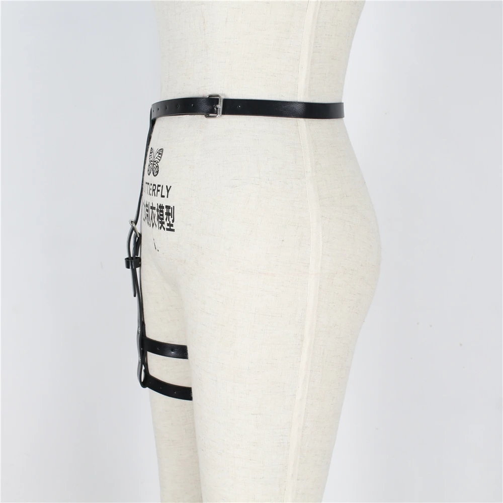 Прямая поставка бандаж для ног Женская подвязка ремни ручной работы кожаные