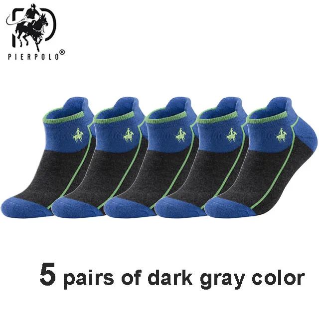 5 dark gray color PEIRPOLO, хлопковые носки, поддерживающие Компрессионные носки для ног, Осень-зима, для мужчин и женщин, компрессионный рукав, спортивные короткие носки для бега - Цвет: 5 dark gray color