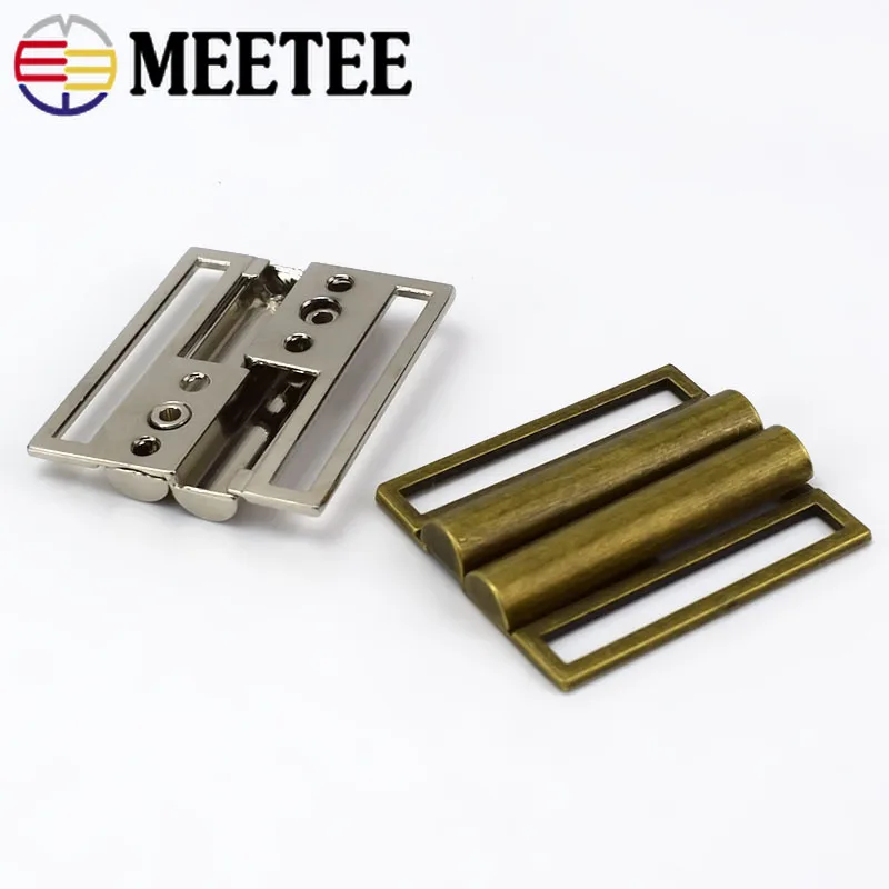 Металлическая застежка для ремня Meetee 40 мм-60 мм 2/5 шт. искусственное пальто пуховик