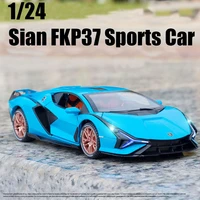 high simulation 2021 new 124 sian fkp37 sports car alloy car model crafts decoration collection toy gift kids gifts with box