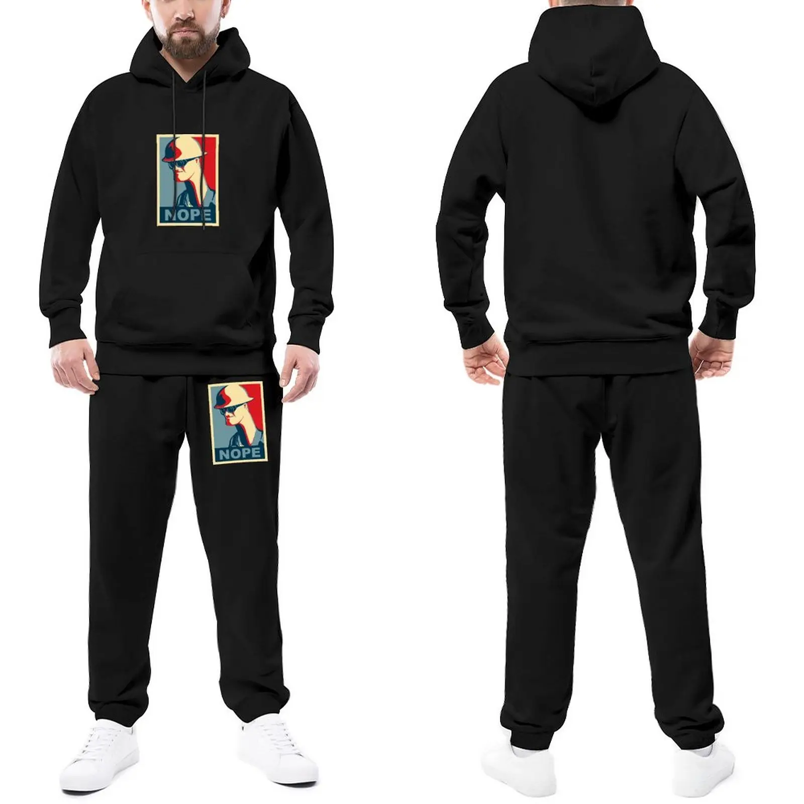 

Мужской спортивный костюм с капюшоном и брюками, в стиле инженерной крепости