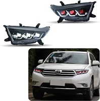led headlights for toyota highlander 2012 2013 2014 with the start up animation sequantial turn signal front lamp assembly