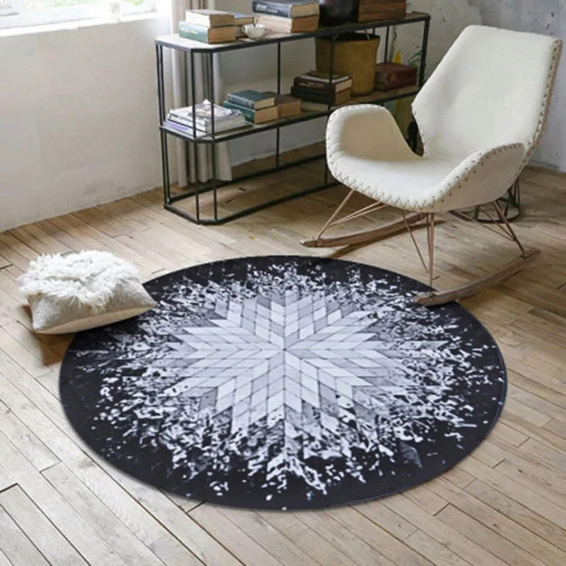 

Round Carpets Alfombra Salón Bedroom Hanging Basket Floor Mats Cloakroom Computer Chair Rugs 카페트 коврик для ванной Nordic