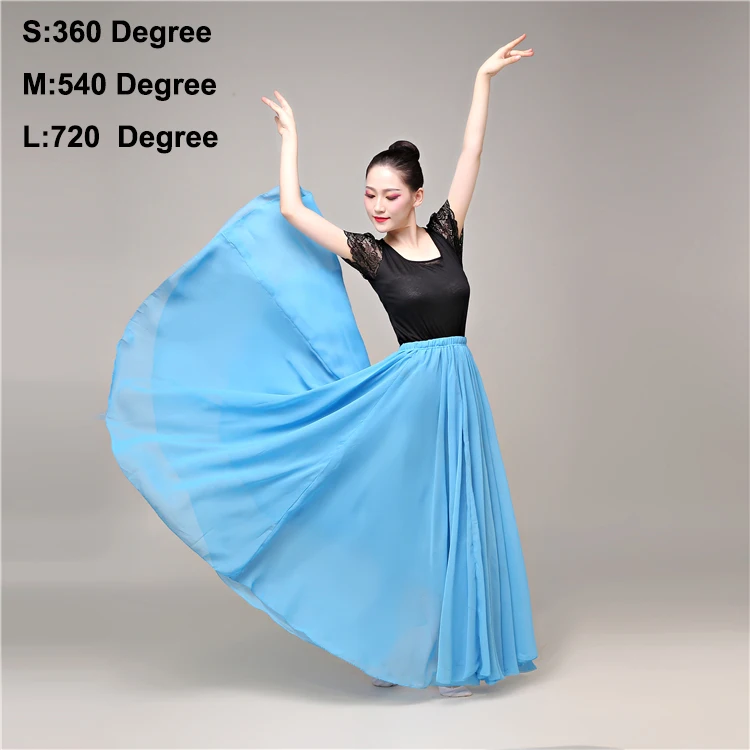 Skirts Color 3 9 цветов, юбка для фламенко для взрослых, для танца живота, однотонный танцевальный костюм, платья для женщин, для коррида, фестиваль, испанское представление - Цвет: Skirts Color 3