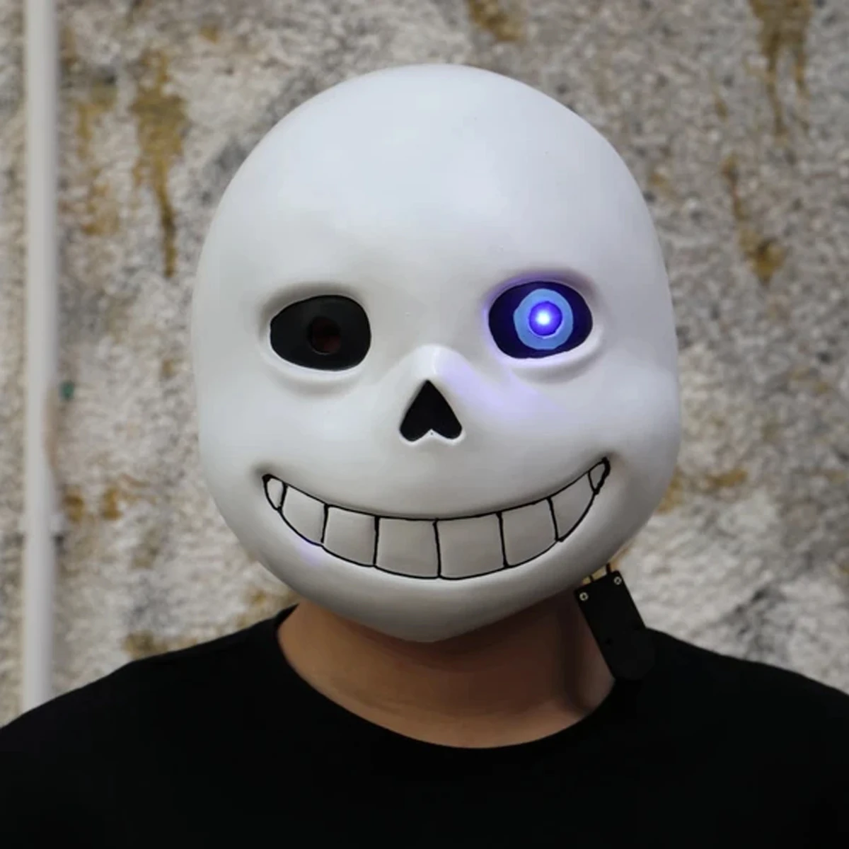 Undertale маска Sans латекс Косплэй шлем с подсветкой до маски световой капюшон для