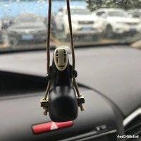 cute anime car ornaments faceless male car pendant car rearview mirror pendant birthday gift auto decoraction accessories