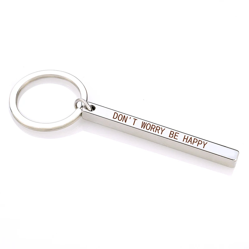 Nothing Is Impossible Inspirational Quote Keychain Letters Engraved Stainless Steel Car Key Chain Ring Accessories Gifts | Украшения и