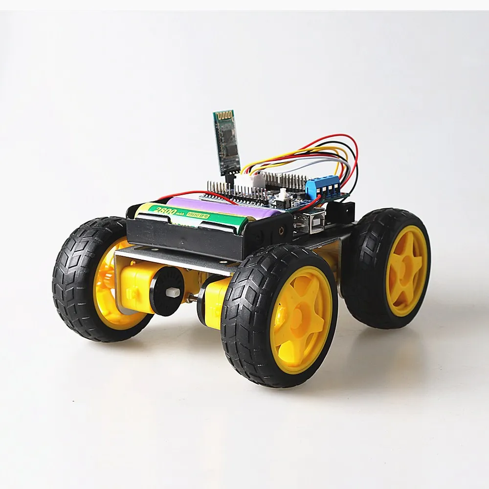 WIFI/ BT/ PS2 Version Mini Metal RC Smart Robot 4WD Car Chassis C101 With 4 TT Motor Wheel/Metal Panel For Arduino Uno R3 Diy | Игрушки и